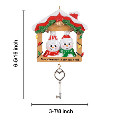 First Christmas in Our New Home Family of 2 Personalized Christmas Ornament