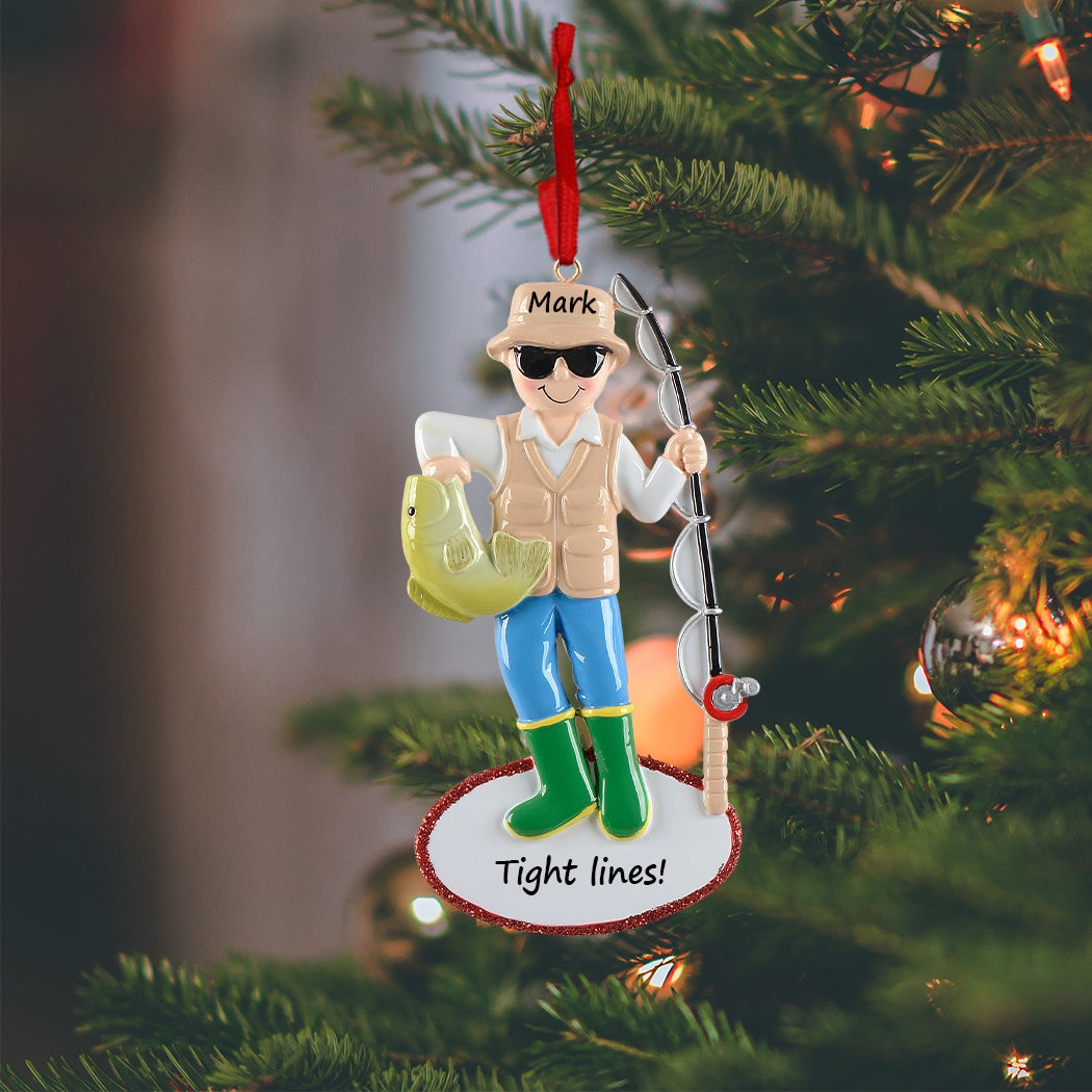 Personalized Fisherman Ornament