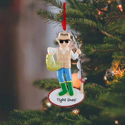 Personalized Fisherman Ornament