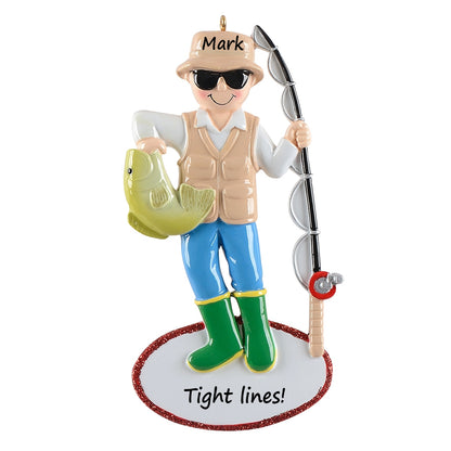 Personalized Fisherman Ornament