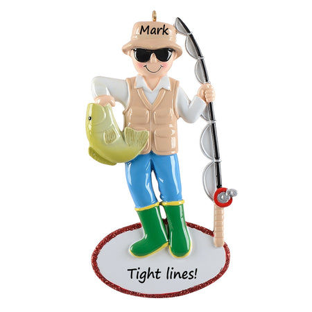 Personalized Fisherman Ornament
