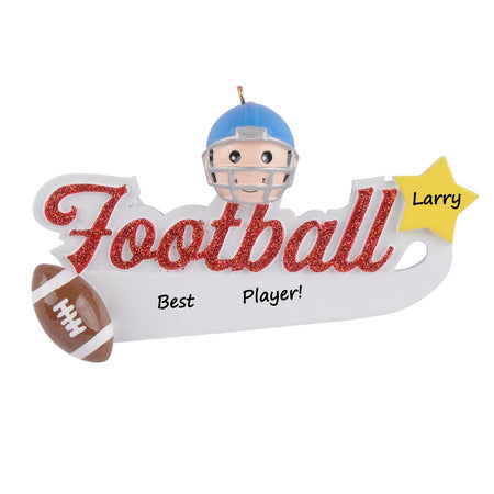 Personalized Football Boy Name Ornament