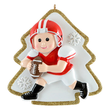 Personalized Football Ornament Boy Player Christmas Tree Holiday Gift