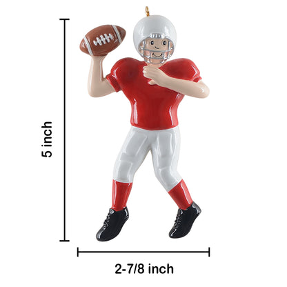 Personalized Football Boy Player Ornament