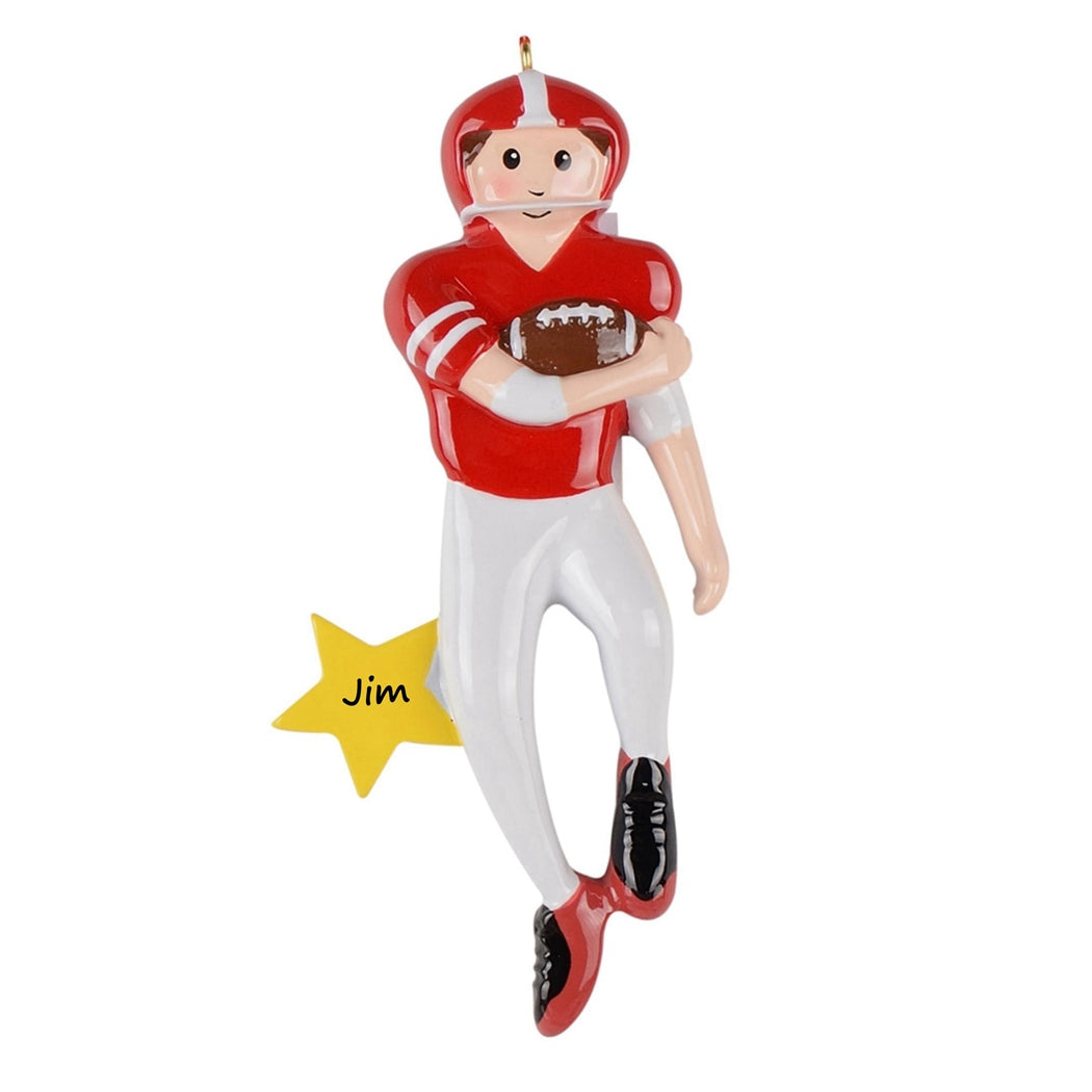 Personalized Football Boy Player Ornament