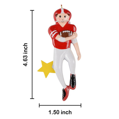 Personalized Football Boy Player Ornament