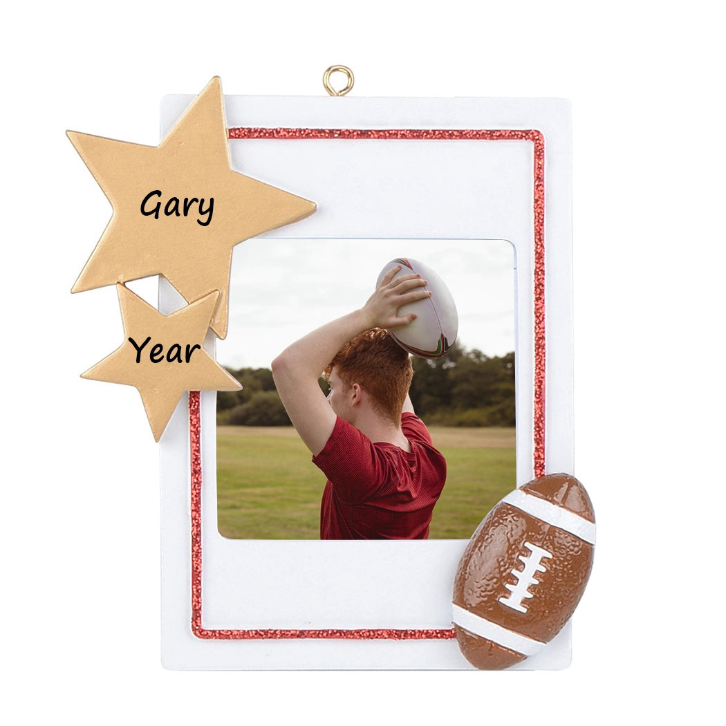 Personalized Football Photo Frame Ornament