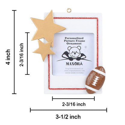 Personalized Football Photo Frame Ornament