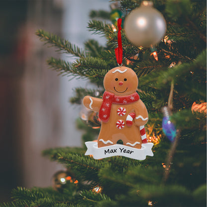Personalized Gingerbread Boy Christmas Ornament