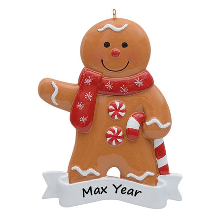Personalized Gingerbread Boy Christmas Ornament