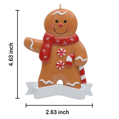 Personalized Gingerbread Boy Christmas Ornament