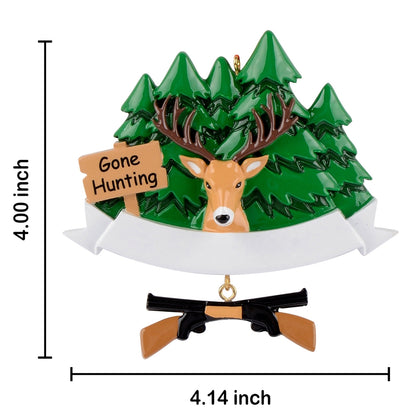 Personalized Gone Hunting Deer Ornament