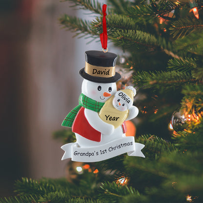 Personalized Grandpa's 1st Christmas Ornament