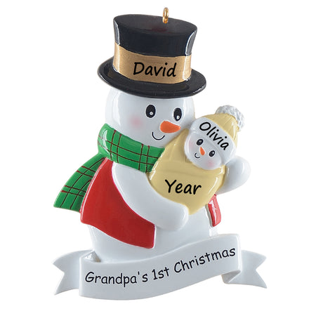 Personalized Grandpa's 1st Christmas Ornament