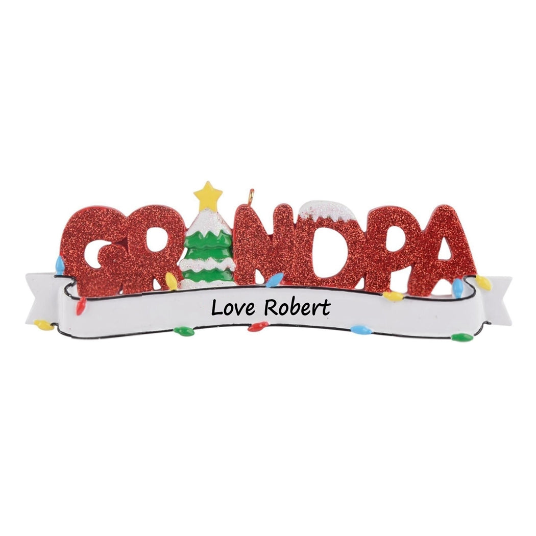 Personalized Grandpa Christmas Ornament