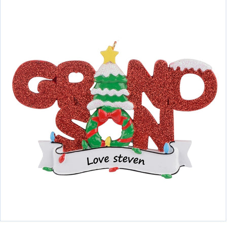 Personalized Grandson Christmas Ornament