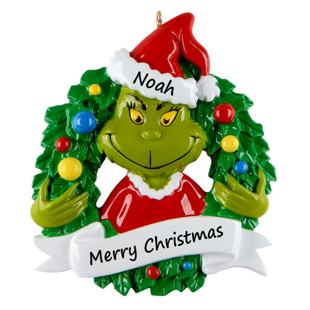 Personalized Green Monster Christmas Ornament