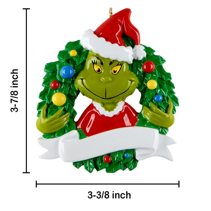 Personalized Green Monster Christmas Ornament