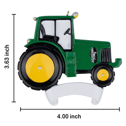 Personalized Green Tractor Ornament