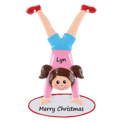 Personalized Handstand Gymnast Ornament