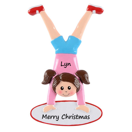 Personalized Handstand Gymnast Ornament