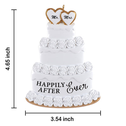 Personalized Happily Ever After Wedding Cake Ornament