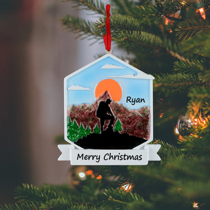 Personalized Hiker Ornament