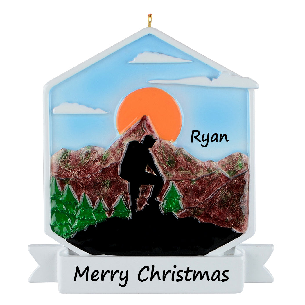 Personalized Hiker Ornament