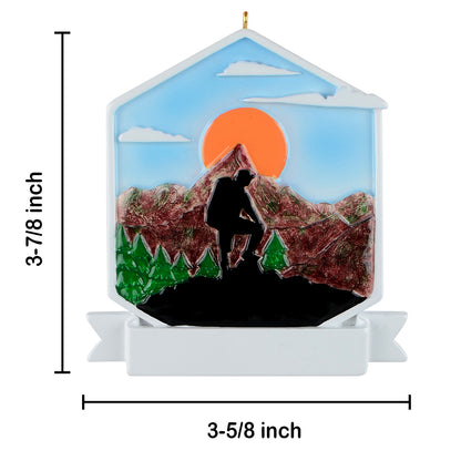 Personalized Hiker Ornament