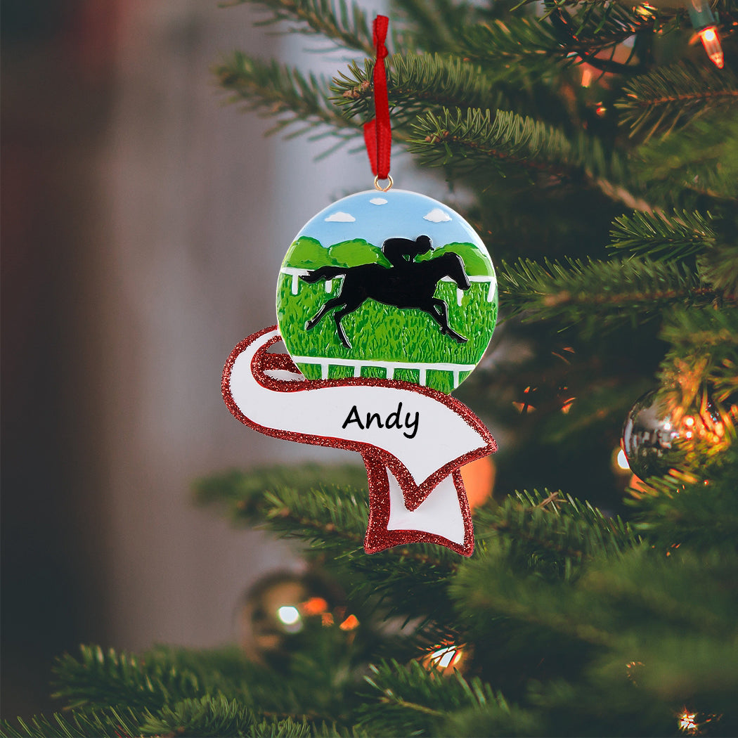 Personalized Horse Riding Ornament