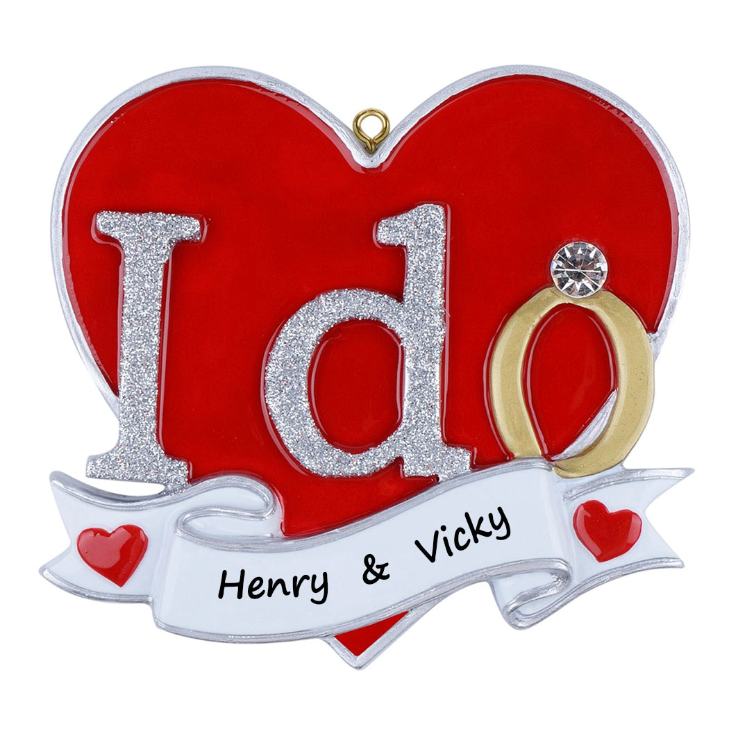 Personalized I Do Wedding Ornament