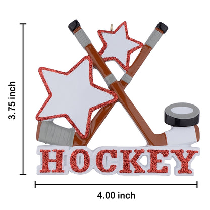 Personalized Ice Hockey Sticks Ornament