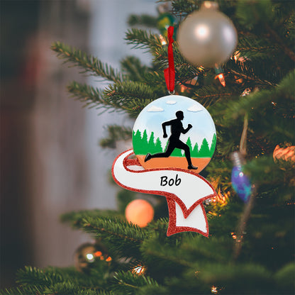 Personalized Jogger Boy Ornament