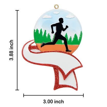 Personalized Jogger Boy Ornament