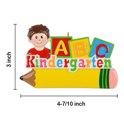 Personalized Kindergarten Boy Ornament