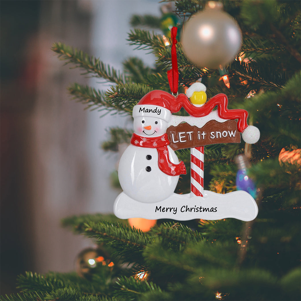 Personalized Let It Snow Ornament