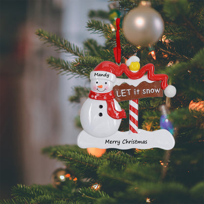 Personalized Let It Snow Ornament