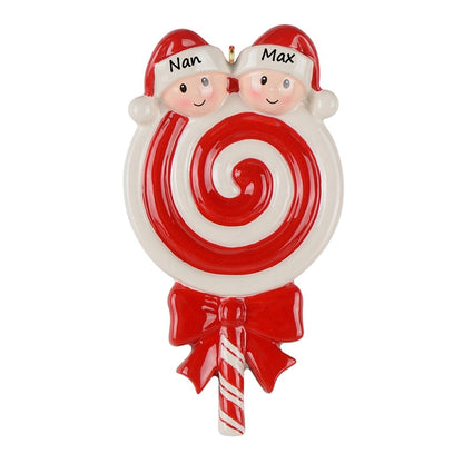Lollipop Family of 2 Personalized Ornament