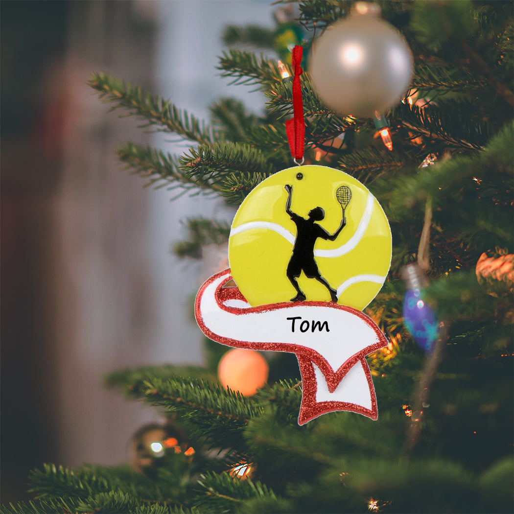 Personalized Men's Tennis Ball Ornament