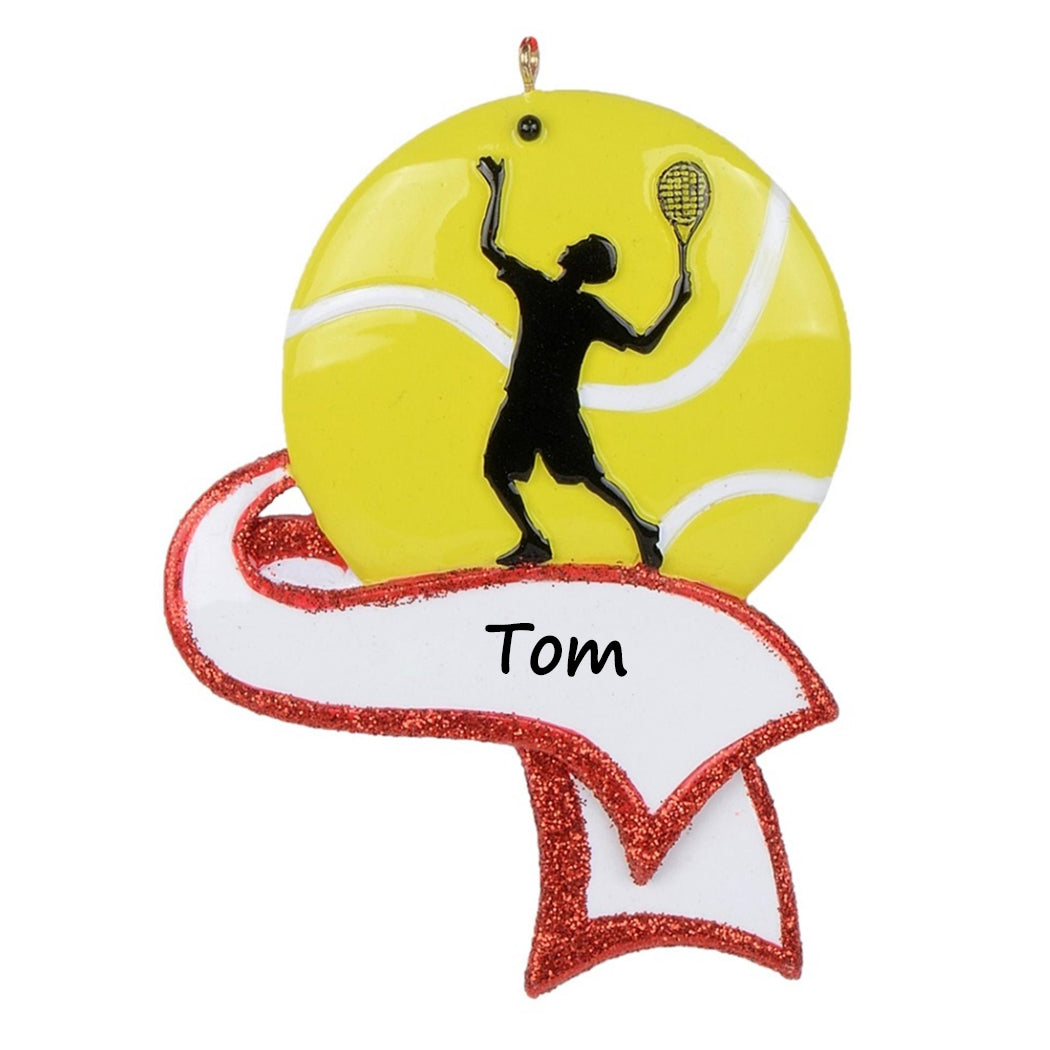 Personalized Men's Tennis Ball Ornament