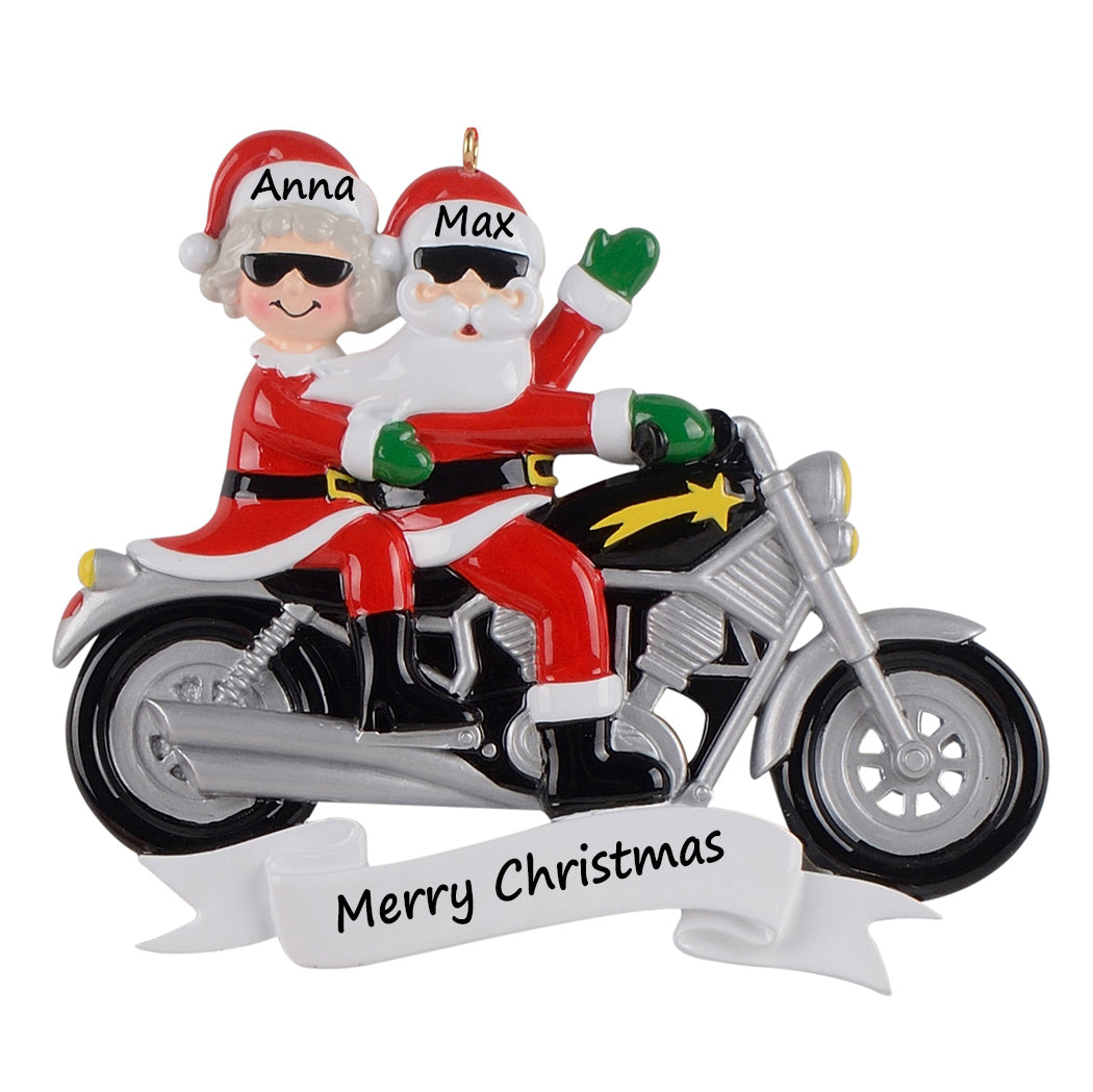Motorcycle Couple Personalized Ornament