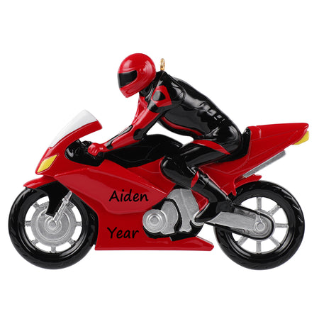 Personalized Motorcycle Rider Ornament