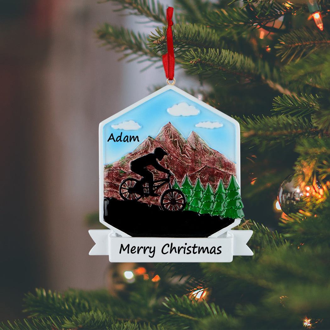 Personalized Mountain Bike Ornament