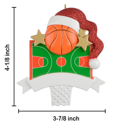 Personalized Mr. Basketball Court Christmas Ornament