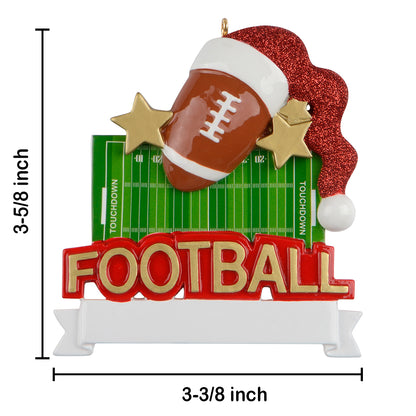 Personalized Mr. Football Field Christmas Ornament