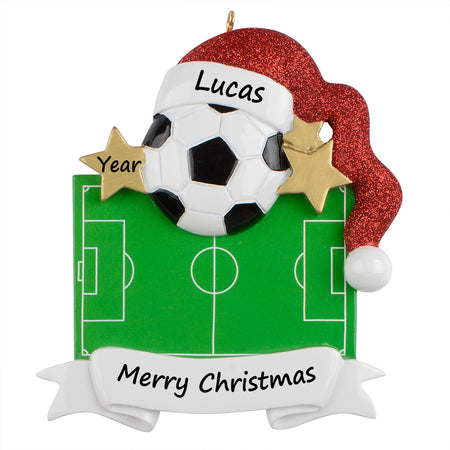 Personalized Mr. Soccer Field Christmas Ornament