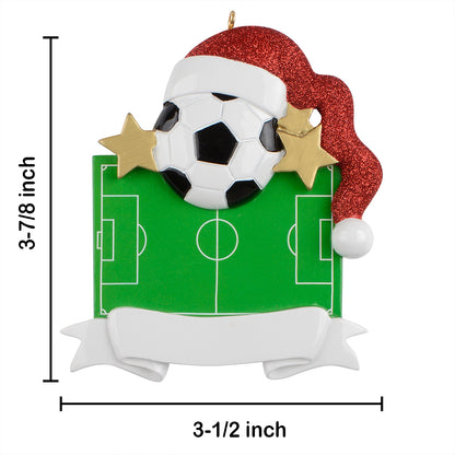 Personalized Mr. Soccer Field Christmas Ornament