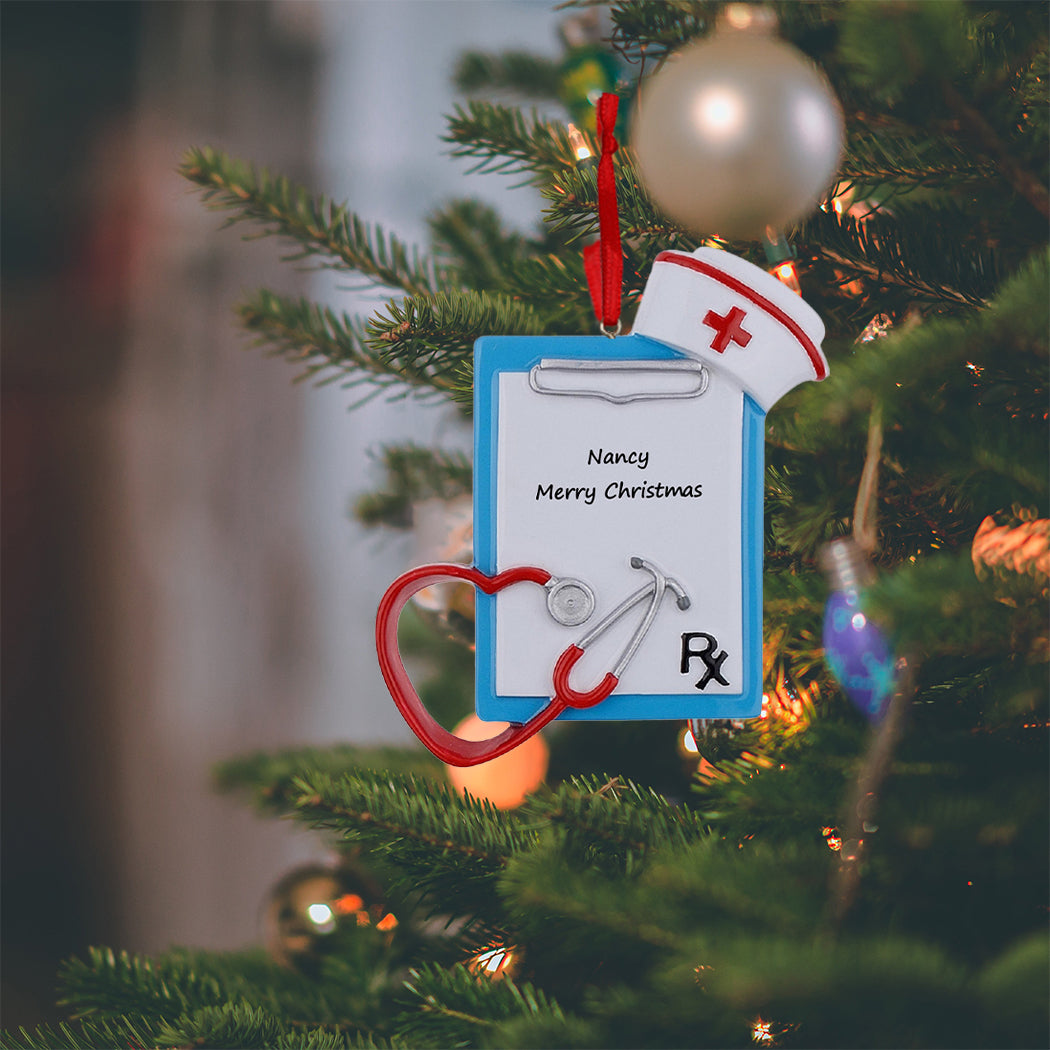 Personalized Nurse Clipboard Ornament