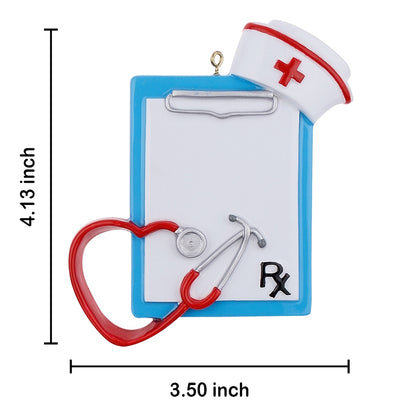 Personalized Nurse Clipboard Ornament