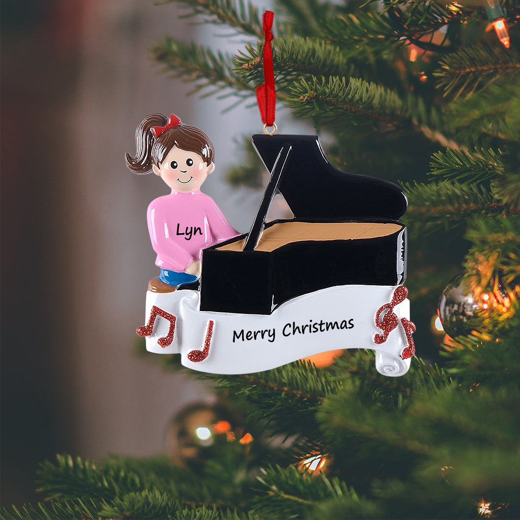 Personalized Piano Boy Ornament